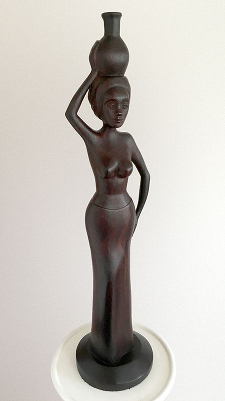 Woodcarving of an African lady