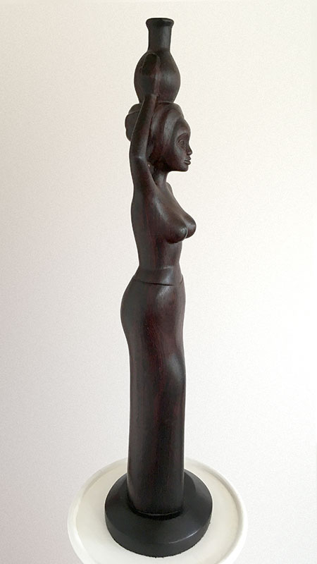 Woodcarving of an African lady