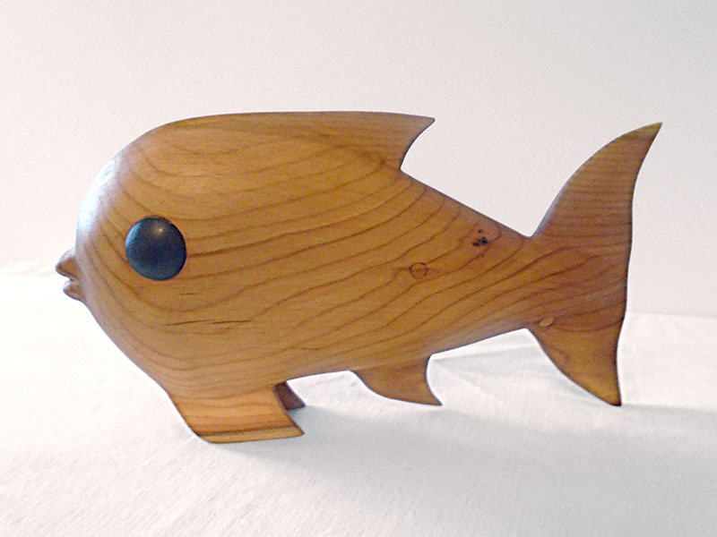 Woodcarving of a fish