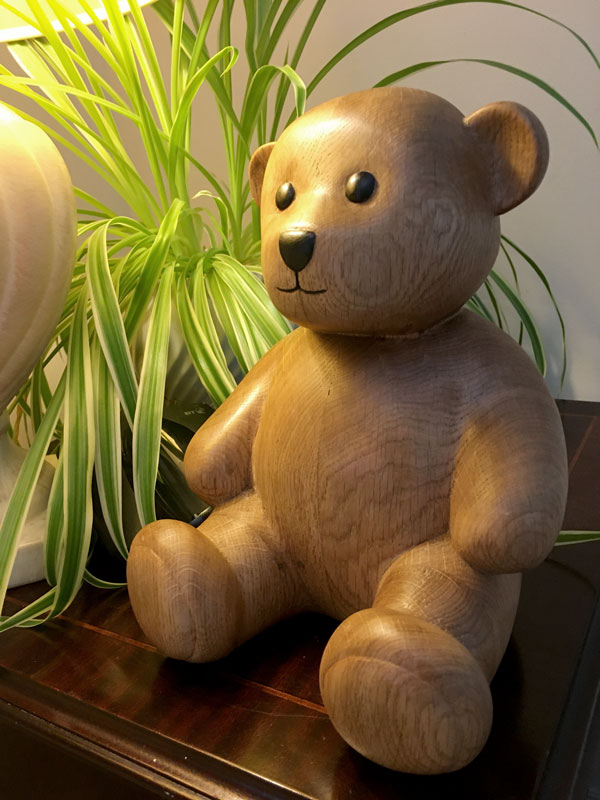 Woodcarving of a Teddy bear